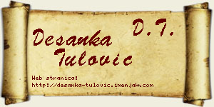 Desanka Tulović vizit kartica